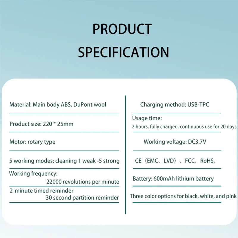 Oral-B 2002 Electric Toothbrush – 6 Modes, USB Rechargeable Set