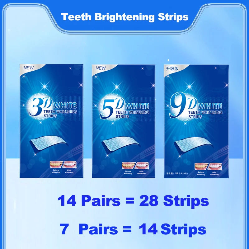 3D/5D Whitening Strips for Strong, Sensitivity-Reduced Teeth Brightening