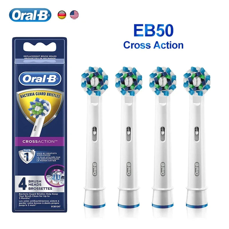 Original Oral-B Cross Action Replacement Brush Heads (EB50)