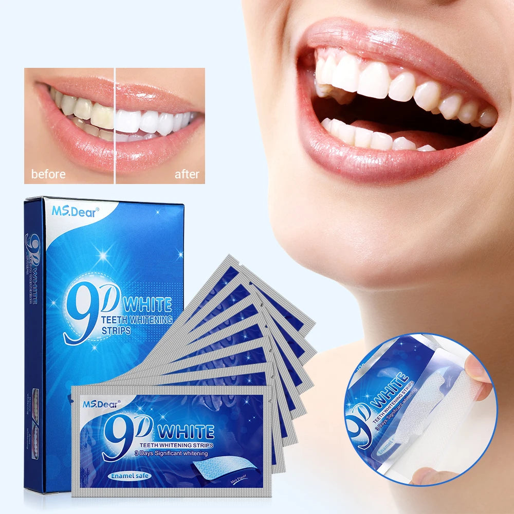 14-Pack 9D Teeth Whitening Strips for Daily Oral Care