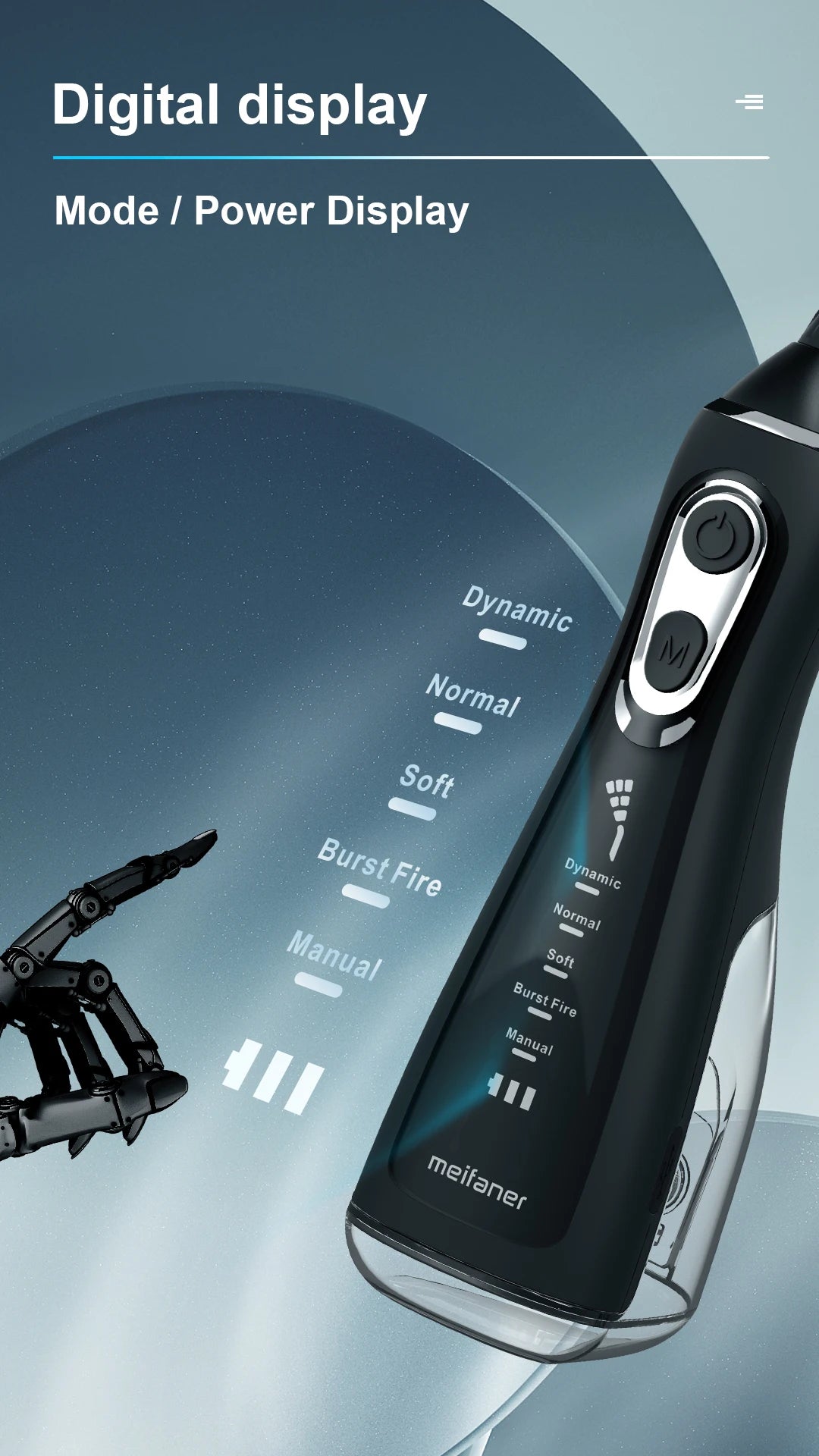 Oral Irrigator Water Flosser – 5-Speed Rechargeable Teeth Cleaner