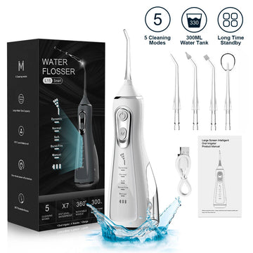 Oral Irrigator Water Flosser – 5-Speed Rechargeable Teeth Cleaner