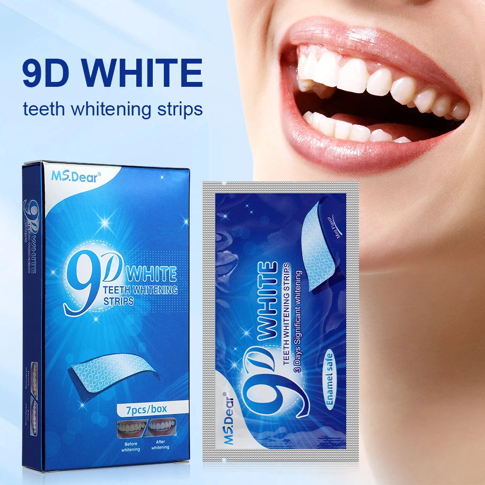 14-Pack 9D Teeth Whitening Strips for Daily Oral Care